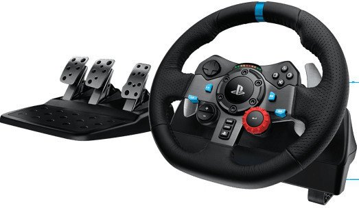 Logitech G29 Driving Force Volante de Carreras con Pedales, Negro, PS5/PS4/PS3/PC